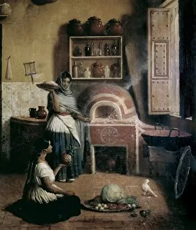 Chapultepec Gallery: PINGRET, Edouard (1788-1875). Cocina Poblana