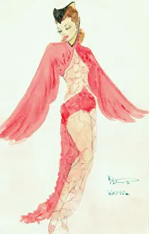 Floorshow Prints: Pink Cat Girl - Murrays Cabaret Club costume design