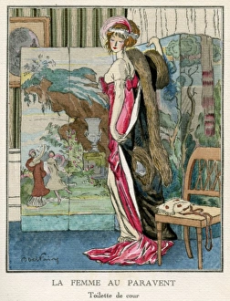 Images Dated 23rd July 2012: Pink Dress & Screen 1912