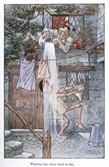Pinocchio Prints: Pinocchio -- doused with water