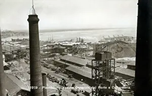 Piombino, Province of Livorno, Italy - Port and Cement Works