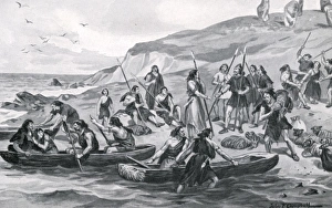 Images Dated 8th February 2011: Pioneer colonists head for Britain