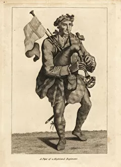 Bagpipes Gallery: Piper of a Highland Regiment, 17th century