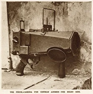 Airmen Gallery: A pistol-camera of the type used by German airmen during the First World War to provide