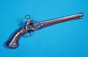 Pistol of flint stone. 18th century. Spain