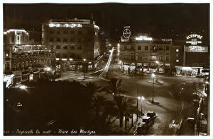 Images Dated 5th June 2018: Place des Martyrs at Night - Beirut, Lebanon