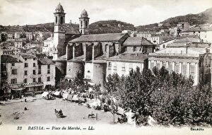 Corsica Collection: Place du March (Market Square), Bastia, France
