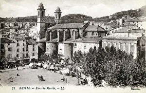 Eglise Prints: Place du March (Market Square), Bastia, France