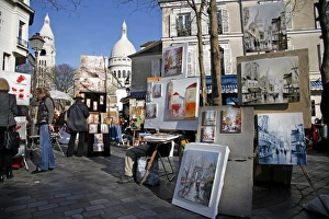 Images Dated 18th March 2009: Place du Tertre, Montmartre, Paris, France