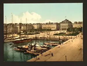 Gambetta Prints: The Place Gambetta and docks, Havre, France