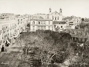 Defensive Structure Prints: Place de L Eglise, church square, Alexandria, Egypt