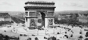 Letoile Prints: Place De L'Etoile and Arc de Triomphe Paris, France
