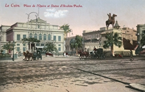Images Dated 5th April 2012: Place of opera and Statue of Ibrahim Pasha