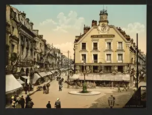 Dieppe Prints: The place of the salt well, Dieppe, France