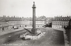 Place Vendome and column, Paris France