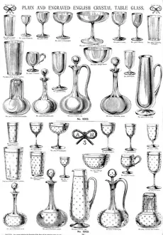 Plain and Engraved English Crystal Table Glass, Plate 94