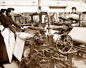 Plain Collection: A Plain Power Loom, linen production, Victorian period