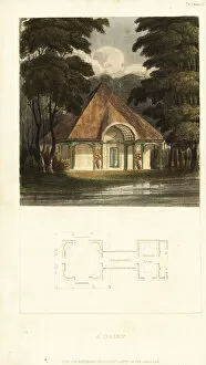 Plan and elevation for a Regency dairy