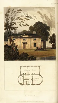 Repository Gallery: Plan and elevation of a Regency villa