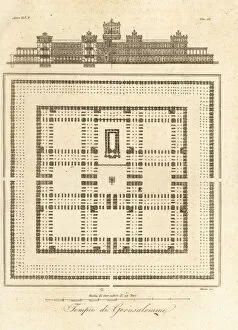 Plan and elevation of the Second Temple in Jerusalem