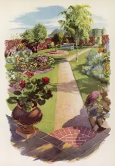 Herbaceous Prints: Plan for a garden, 1954