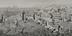 1488 Prints: Plan of the Island of Rhodes in the 15th century