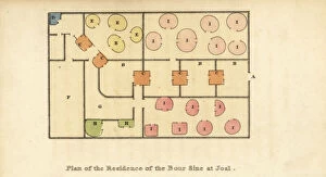Plan of the King of Sines palace, Joal, Senegambia