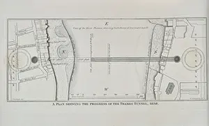 Idea Prints: Plan shewing the progress of the Thames Tunnel, 1836