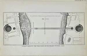 Idea Prints: Plan shewing the progress of the Thames Tunnel, 1839