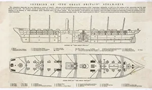 1840s Collection: Plan of ship SS Great Britain