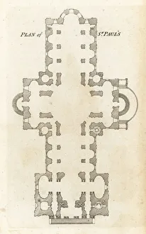 Draughtsman Prints: Plan of St. Paul's Cathedral, London