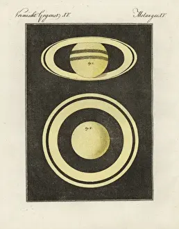 Bilderbuchfurkinder Prints: Planet Saturn with its seven rings