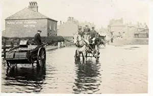 Flood Prints: Plank Lane in Flood, Leigh, Lancashire
