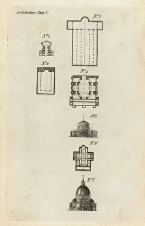 Draughtsman Prints: Plans and sections of ancient churches