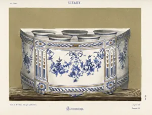 Enamel Gallery: Planter or jardiniere from Sceaux, France