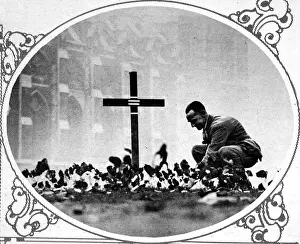 Placing Prints: Planting a poppy at the garden of remembrance