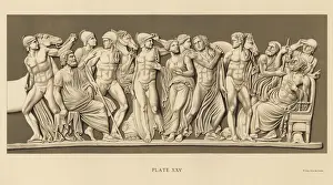 Ceramics Prints: Plaque depicting the sacrifice of Iphigenia