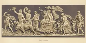 Ceramics Prints: Plaque depicting the triumph of Bacchus and Ariadne