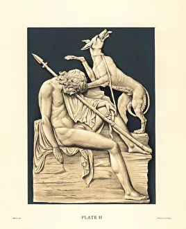 Aeolian Gallery: Plaque of Endymion on the rock Latmos