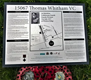 Plaque to Pte Whitham VC, Pilckem Ridge (3)