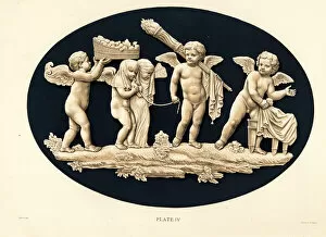 Plaque showing the marriage of Cupid and Psyche