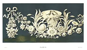 Rathbone Prints: Plaque showing Vitruvian scroll and birds nest