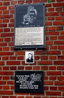 Plaque to Welsh poet Hedd Wyn, Iron Cros, Pilkem Ridge