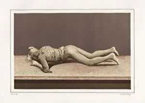 Plaster cast of a womans body from the Via