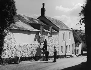 Operations Prints: Plastering Cottage Walls