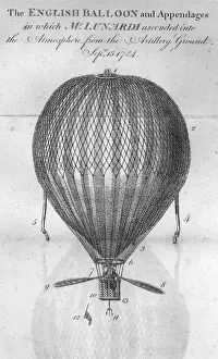 Plate from An Account of the First Aerial Voyage in England