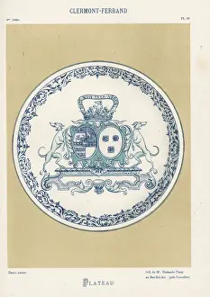 Paquot Prints: Plate with coat of arms from Clermont-Ferrand