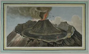 1767 Prints: Plate IX: Interiour (sic) view of crater of mount Vesuvius