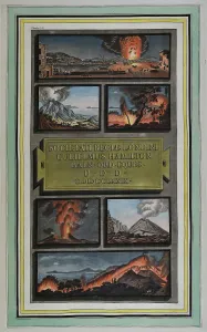 Campi Prints: Plate LV: Views of the eruptions of Vesuvius