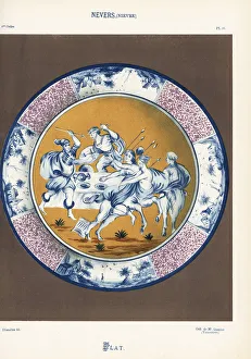 Faience Gallery: Plate from Nevers, France